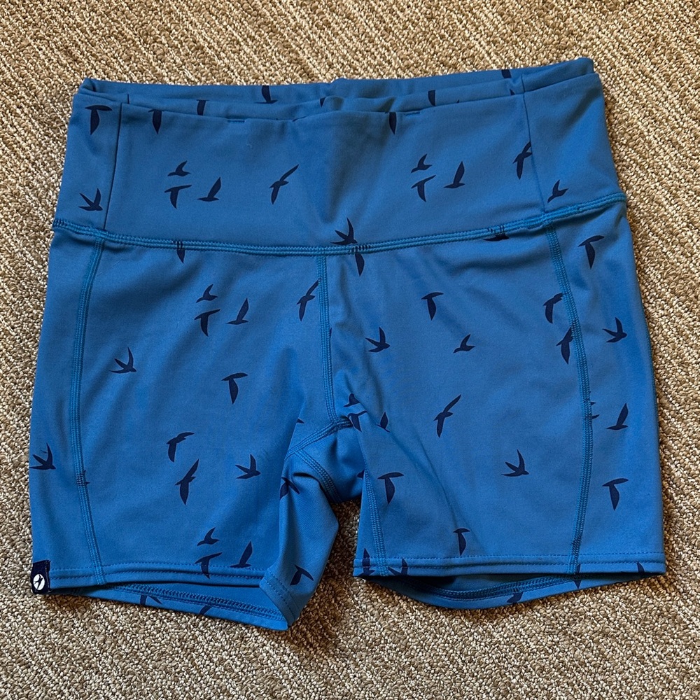 Oiselle O-Mazing Bird Print Athletic 2” Shorts with Drawstring
